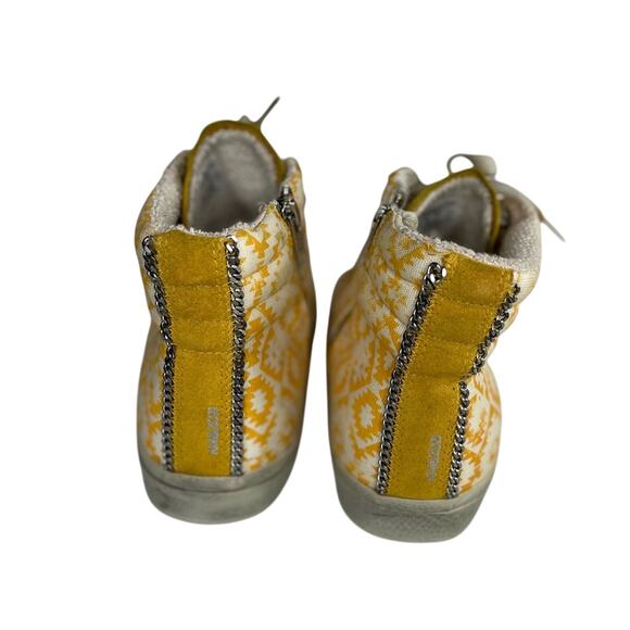 Kim & Zozi Hippie Bling High Top Sneakers Size 10 Yellow - Picture 10 of 12